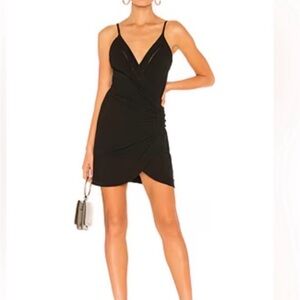 Free People Black V-Neck Mini Dress